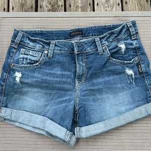 Silver Jean shorts